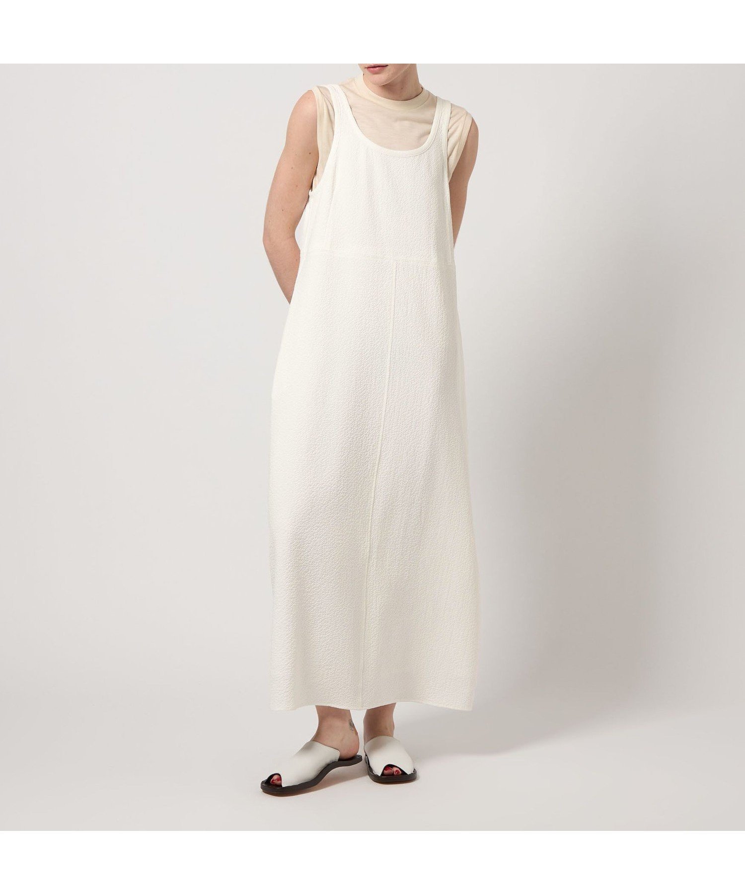 【ユナイテッドアローズ/UNITED ARROWS】のSteven Alan ポコポコ タンクトップ ワンピース インテリア・キッズ・メンズ・レディースファッション・服の通販 founy(ファウニー) 　ファッション　Fashion　レディースファッション　Fashion for Women　ワンピース　Dresses　スリット　Slit, Slit Detail　タンク　Tank Top, Sleeveless Top　モダン　Modern, Contemporary　アウトレット　Outlet / Clearance　おすすめ　Recommended / Our Picks　夏　Summer　OFF WHITE|ID: prp329100004974256 ipo3291000000037293114