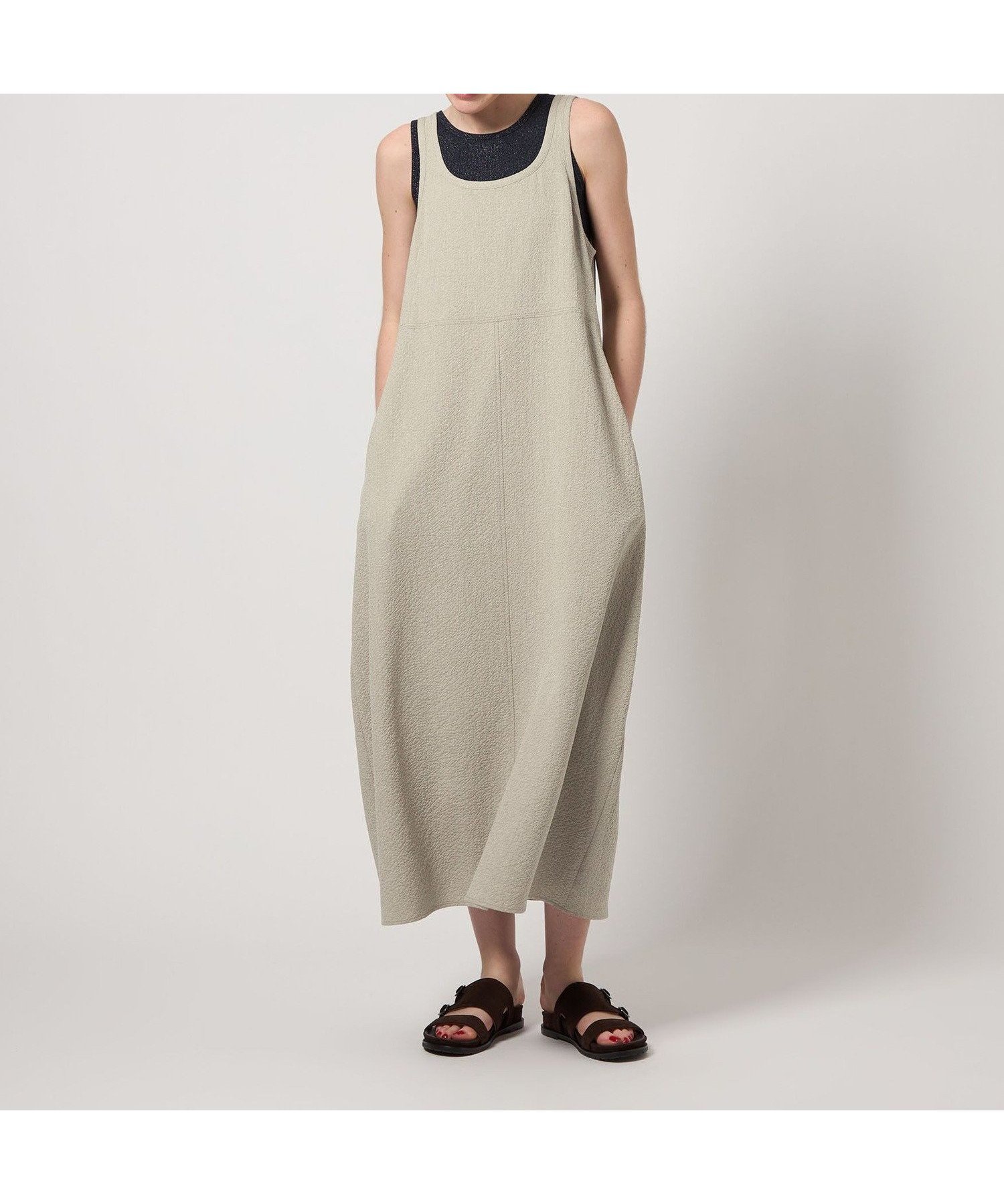 【ユナイテッドアローズ/UNITED ARROWS】のSteven Alan ポコポコ タンクトップ ワンピース インテリア・キッズ・メンズ・レディースファッション・服の通販 founy(ファウニー) 　ファッション　Fashion　レディースファッション　Fashion for Women　ワンピース　Dresses　スリット　Slit, Slit Detail　タンク　Tank Top, Sleeveless Top　モダン　Modern, Contemporary　アウトレット　Outlet / Clearance　おすすめ　Recommended / Our Picks　夏　Summer　BEIGE|ID: prp329100004974256 ipo3291000000037293116