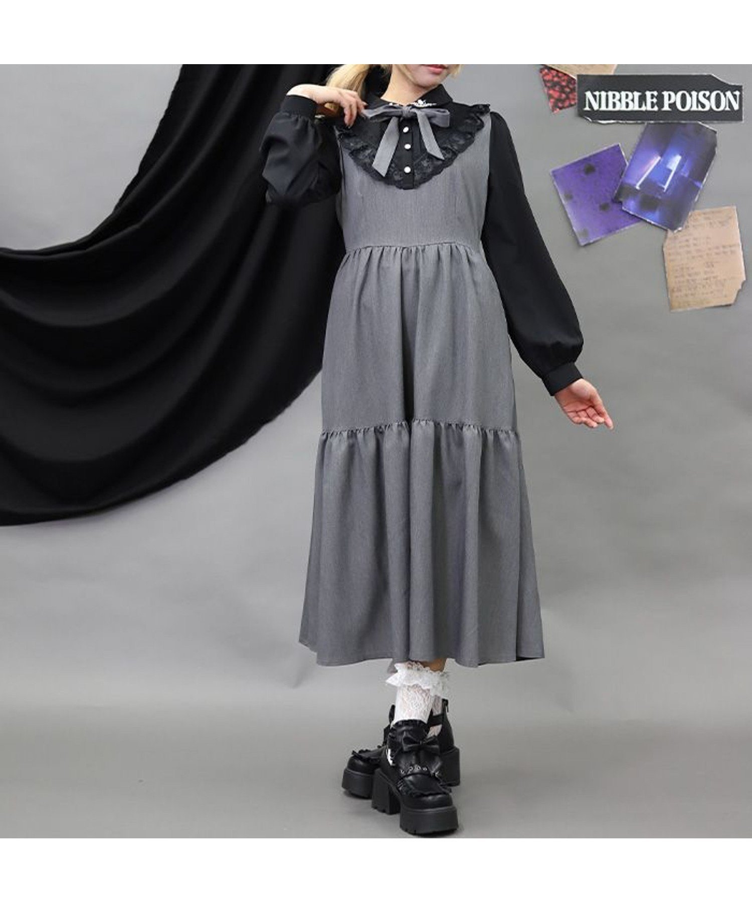 【アクシーズファム/axes femme】の猫刺繍ブロッキングワンピース 大人の最旬トレンドファッション＆コーディネート founy(ファウニー) 　ファッション　Fashion　レディースファッション　Fashion for Women　ワンピース　Dresses　おすすめ　Recommended / Our Picks　ソックス　Socks, Hosiery　フリル　Frill, Ruffle　ブロッキング　Color Blocking, Panel Design　リボン　Ribbon, Bow　レース　Lace, Lace Fabric　ロング　Long, Long-Length　猫　Cat, Kitty　 other-1|ID: prp329100004974260 ipo3291000000037293127