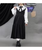 【アクシーズファム/axes femme】の猫刺繍ブロッキングワンピース 黒|ID: prp329100004974260 ipo3291000000037293129