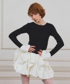 【エイミーイストワール/eimy istoire】のボリュームヘムドッキングニットワンピ 大人の最旬トレンドファッション＆コーディネート founy(ファウニー) ファッション Fashion レディースファッション Fashion for Women ワンピース Dresses ニットワンピース Knit Dresses ドッキング Docking, Mixed Material バルーン Balloon, Balloon Silhouette フィット Fit, Slim Fit フェミニン Feminine, Girly フリル Frill, Ruffle ランダム Random, Irregular 再入荷 Restock / Back in Stock おすすめ Recommended / Our Picks thumbnail BLACK|ID: prp329100004974276 ipo3291000000037293183