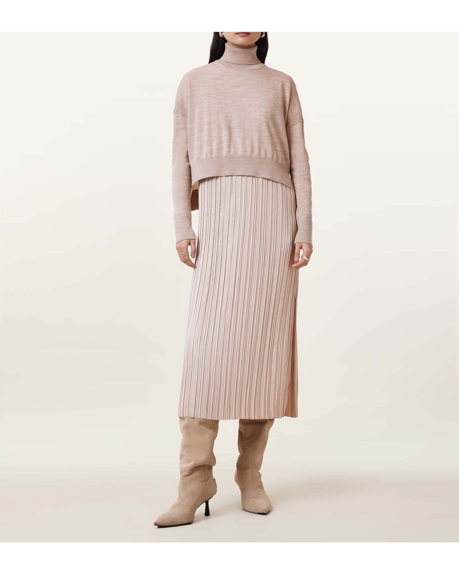 【オールセインツ/ALLSAINTS】のVITTORIA DRESS 大人の最旬トレンドファッション＆コーディネート founy(ファウニー) 　ファッション　Fashion　レディースファッション　Fashion for Women　ワンピース　Dresses　フォーマル・パーティードレス・結婚式用ドレス　Elegant & Casual Dresses　おすすめ　Recommended / Our Picks　シンプル　Simple, Minimal　チェック　Check, Plaid, Tartan　ドレス　Dress, One-Piece　フィット　Fit, Slim Fit　プリーツ　Pleats, Pleated　リラックス　Relax, Relaxed Fit　長袖　Long Sleeve, Full Sleeve　 other-1|ID: prp329100004974281 ipo3291000000037293209