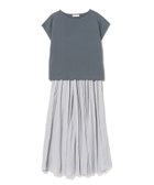 【ビームス ハート/BEAMS HEART】のフレンチ スリーブ プルオーバー * フレア スカート(セットアイテム) 26SS 旅行 大人の最旬トレンドファッション＆コーディネート founy(ファウニー) ファッション Fashion レディースファッション Fashion for Women スカート Skirts Aライン・フレアスカート A-Line & Flared Skirts ギャザー Gathered, Ruffled スリーブ Sleeve, Long Sleeve / Short Sleeve セットアップ Set-Up, Coordinated Outfit ダウン Down, Puffer デニム Denim, Jeans Material バランス Balance, Style Balance フレア Flare, Flared フレンチ French, French Style 夏 Summer 旅行 Travel エレガント 上品 Elegant 2026年 2026 2026春夏・S/S Spring/Summer 2026 SS26 thumbnail GRAYISH BLUE×GREY|ID: prp329100004974282 ipo3291000000037293214
