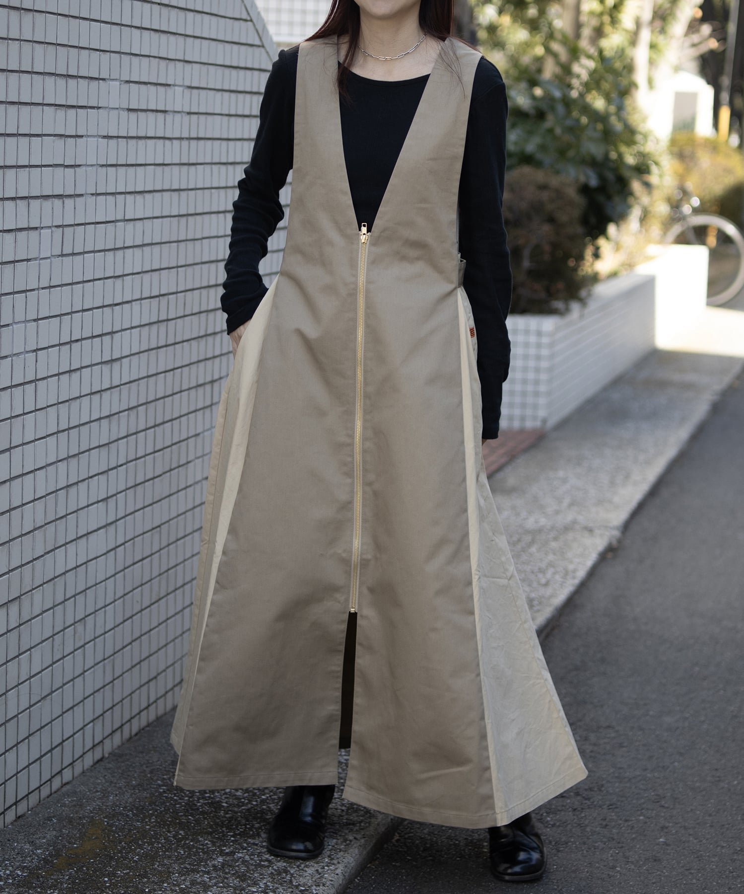 【ユニバーサル オーバーオール/UNIVERSAL OVERALL】のMIX JUMPER SK インテリア・キッズ・メンズ・レディースファッション・服の通販 founy(ファウニー) 　ファッション　Fashion　レディースファッション　Fashion for Women　スカート　Skirts　インナー　Innerwear　スニーカー　Sneakers, Trainers　タートルネック　Turtleneck, High Neck　定番　Standard, Basic Item　バランス　Balance, Style Balance　ワーク　Workwear, Utility Style　冬　Winter / This Winter　おすすめ　Recommended / Our Picks　C.BEIGE|ID: prp329100004974296 ipo3291000000037293260