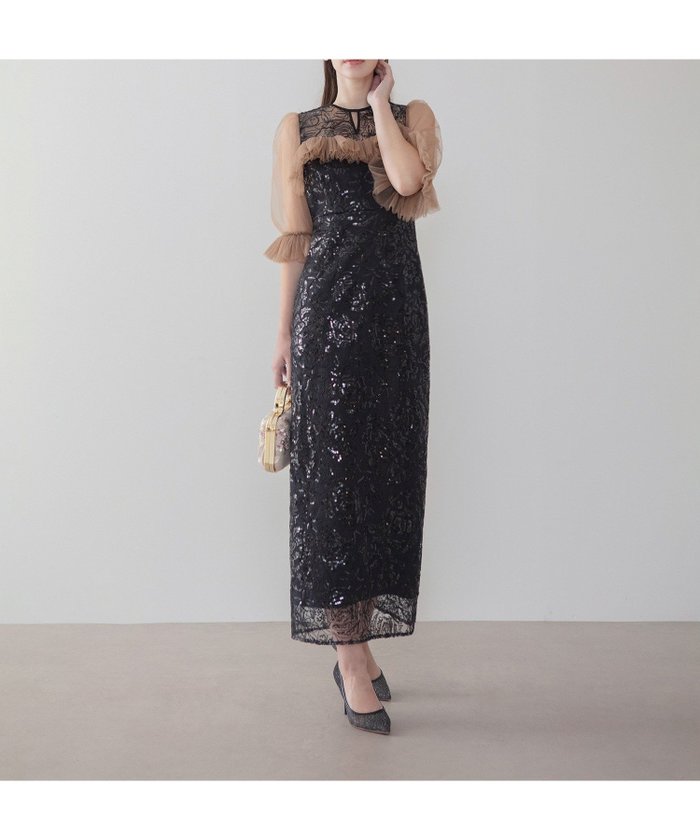 【レジャ/Leja】のチュールギャザーフラワースパンコールIラインワンピースドレス結婚式 インテリア・キッズ・メンズ・レディースファッション・服の通販 founy(ファウニー) https://founy.com/ ファッション Fashion レディースファッション Fashion for Women ワンピース Dresses フォーマル・パーティードレス・結婚式用ドレス Elegant & Casual Dresses オケージョン Occasion Wear カッティング Cutting Detail ギャザー Gathered, Ruffled シアー Sheer, See-Through シェイプ Shape, Slim Fit スパンコール Sequins, Sequin Embellishment スリーブ Sleeve, Long Sleeve / Short Sleeve チュール Tulip, Tulip Motif デコルテ Décolleté, Neckline ドレス Dress, One-Piece フォーマル Formal, Dressy フラワー Flower, Floral フリル Frill, Ruffle モチーフ Motif, Design Theme おすすめ Recommended / Our Picks 旅行 Travel 結婚式 Wedding 披露宴 Wedding Reception |ID: prp329100004974304 ipo3291000000037293287