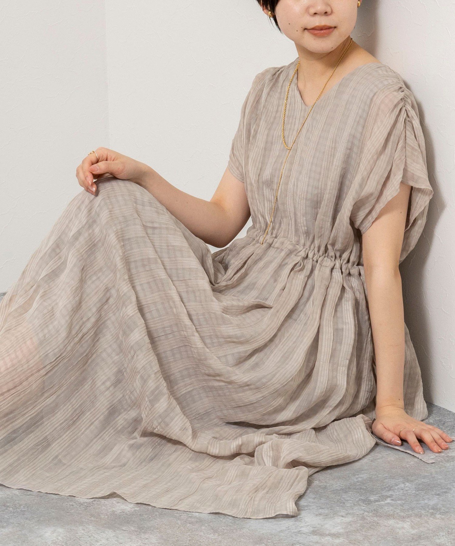 【ノーリーズ/NOLLEY'S】の【WEB限定】ウォッシャブルシアーチェックワンピース インテリア・キッズ・メンズ・レディースファッション・服の通販 founy(ファウニー) 　ファッション　Fashion　レディースファッション　Fashion for Women　ワンピース　Dresses　インナー　Innerwear　キャミソール　Camisole, Spaghetti Strap Top　サンダル　Sandals, Summer Shoes　シンプル　Simple, Minimal　ダウン　Down, Puffer　チェック　Check, Plaid, Tartan　デコルテ　Décolleté, Neckline　デニム　Denim, Jeans Material　フラット　Flat, Flat Shoes　プリーツ　Pleats, Pleated　リボン　Ribbon, Bow　リラックス　Relax, Relaxed Fit　ワイド　Wide, Wide Fit　おすすめ　Recommended / Our Picks　2026年　2026　2026春夏・S/S　Spring/Summer 2026 SS26　ブラック・グレー系1|ID: prp329100004974307 ipo3291000000037293297