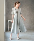 【ミッシュマッシュ/MISCH MASCH】のフロントプリーツ配色ワンピース MM627401 グリーン|ID: prp329100004974309 ipo3291000000037293304
