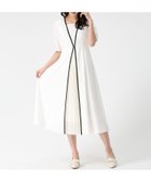 【ミッシュマッシュ/MISCH MASCH】のフロントプリーツ配色ワンピース MM627401 ホワイト|ID: prp329100004974309 ipo3291000000037293306