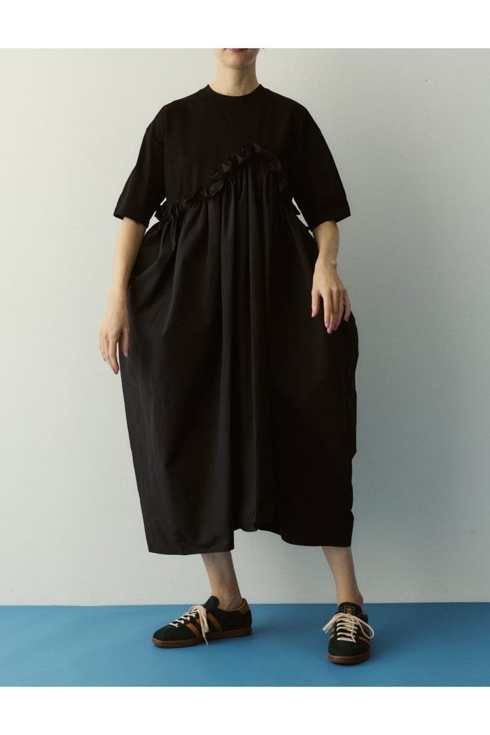 【ヘリンドットサイ/HeRIN.CYE】のWave frill cut dress インテリア・キッズ・メンズ・レディースファッション・服の通販 founy(ファウニー) https://founy.com/ ファッション Fashion レディースファッション Fashion for Women ワンピース Dresses フォーマル・パーティードレス・結婚式用ドレス Elegant & Casual Dresses カットソー Cut and Sewn Top ギャザー Gathered, Ruffled コクーン Cocoon, Cocoon Silhouette ドッキング Docking, Mixed Material フリル Frill, Ruffle |ID: prp329100004974318 ipo3291000000037293335