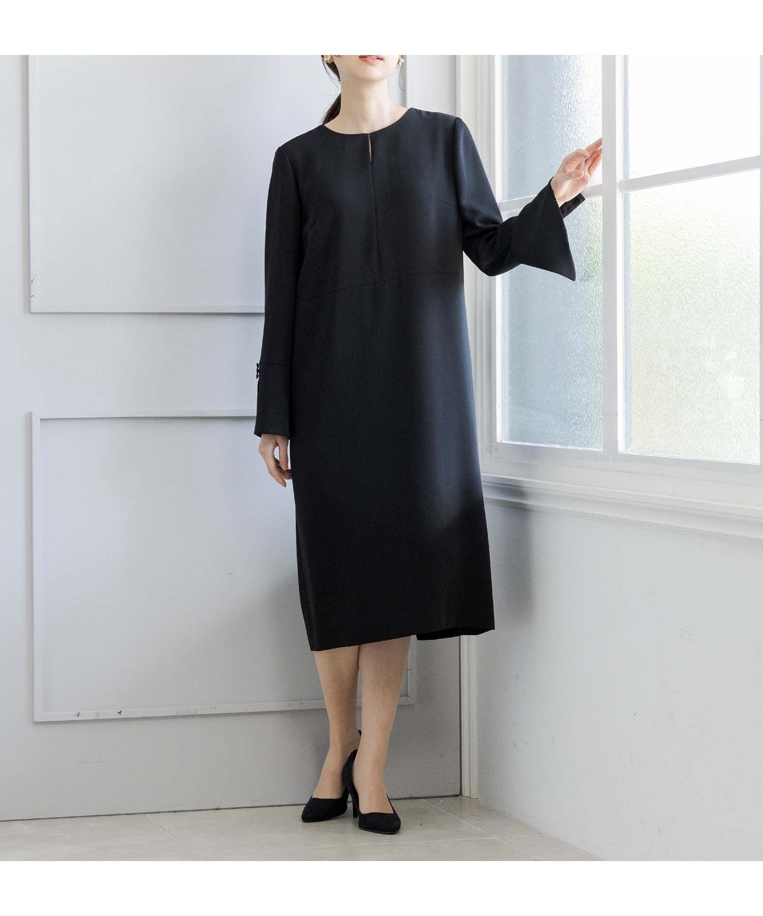 【その他のブランド/Other】のすっきりIラインのバックオープンドレス セレモニー 結婚式 インテリア・キッズ・メンズ・レディースファッション・服の通販 founy(ファウニー) 　ファッション　Fashion　レディースファッション　Fashion for Women　ワンピース　Dresses　フォーマル・パーティードレス・結婚式用ドレス　Elegant & Casual Dresses　バッグ　Bags　インナー　Innerwear　シンプル　Simple, Minimal　スタンダード　Standard, Basic　ドレス　Dress, One-Piece　パターン　Pattern, Design Print　フォーマル　Formal, Dressy　ポケット　Pocket, Pocket Detail　リラックス　Relax, Relaxed Fit　おすすめ　Recommended / Our Picks　エレガント 上品　Elegant　セレモニー　Ceremony　結婚式　Wedding　二次会　After Party　ブラック|ID: prp329100004974337 ipo3291000000037293403