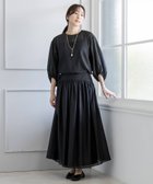 【その他のブランド/Other】のたっぷりギャザーの着映えセットアップ 結婚式 セレモニー ドレス 大人の最旬トレンドファッション＆コーディネート founy(ファウニー) ファッション Fashion レディースファッション Fashion for Women ワンピース Dresses フォーマル・パーティードレス・結婚式用ドレス Elegant & Casual Dresses インナー Innerwear キャミソール Camisole, Spaghetti Strap Top ギャザー Gathered, Ruffled シアー Sheer, See-Through スリット Slit, Slit Detail セットアップ Set-Up, Coordinated Outfit ドレス Dress, One-Piece パターン Pattern, Design Print フォーマル Formal, Dressy フレア Flare, Flared リラックス Relax, Relaxed Fit おすすめ Recommended / Our Picks エレガント 上品 Elegant セレモニー Ceremony 結婚式 Wedding 二次会 After Party thumbnail ブラック|ID: prp329100004974339 ipo3291000000037293407