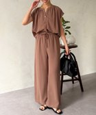 【シェトワ/Chez toi】の【セットアイテム】キーネックシャツ×イージーパンツ 大人の最旬トレンドファッション＆コーディネート founy(ファウニー) ファッション Fashion レディースファッション Fashion for Women パンツ Pants & Trousers カーディガン Cardigan, Knitwear セットアップ Set-Up, Coordinated Outfit チュニック Tunic, Long Top デニム Denim, Jeans Material 長袖 Long Sleeve, Full Sleeve ワイド Wide, Wide Fit 再入荷 Restock / Back in Stock おすすめ Recommended / Our Picks エレガント 上品 Elegant thumbnail モカ|ID: prp329100004974353 ipo3291000000037293455