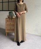 【ゼヴォン/Thevon】のカットリブレイヤードヘンリーネックワンピース モカ|ID: prp329100004974354 ipo3291000000037293457