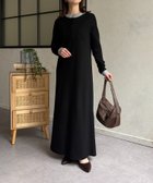 【ゼヴォン/Thevon】のカットリブレイヤードヘンリーネックワンピース ブラック|ID: prp329100004974354 ipo3291000000037293459