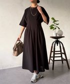【シェトワ/Chez toi】のタックワンピース 大人の最旬トレンドファッション＆コーディネート founy(ファウニー) ファッション Fashion レディースファッション Fashion for Women ワンピース Dresses カーディガン Cardigan, Knitwear シンプル Simple, Minimal ネックレス Necklace, Pendant Necklace 長袖 Long Sleeve, Full Sleeve フレア Flare, Flared リラックス Relax, Relaxed Fit 再入荷 Restock / Back in Stock おすすめ Recommended / Our Picks エレガント 上品 Elegant thumbnail ブラック|ID: prp329100004974355 ipo3291000000037293463