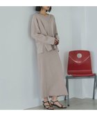 【ドゥ アルシーヴ/Doux archives】のVネックニットSETリブワンピース 大人の最旬トレンドファッション＆コーディネート founy(ファウニー) ファッション Fashion レディースファッション Fashion for Women ワンピース Dresses リブニット Rib Knit, Ribbed Knit thumbnail GREIGE|ID: prp329100004974366 ipo3291000000037293504