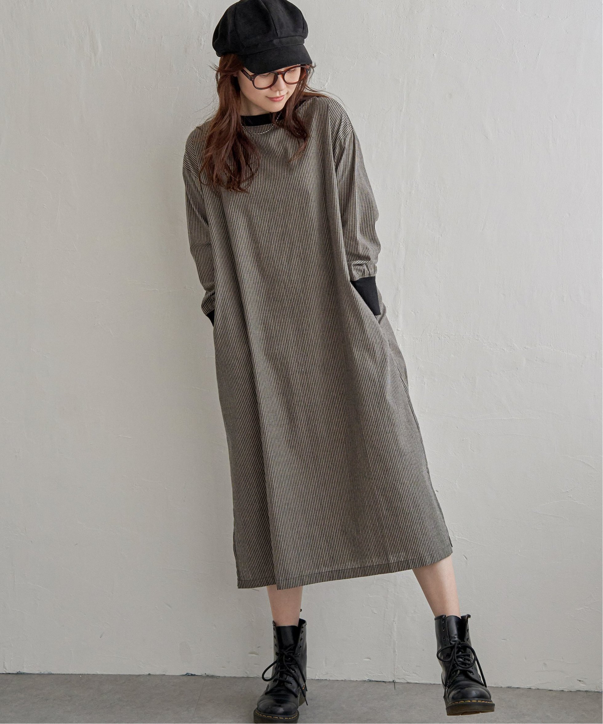 【エルビーシー/LBC】のリブ使いワンピース 大人の最旬トレンドファッション＆コーディネート founy(ファウニー) 　ファッション　Fashion　レディースファッション　Fashion for Women　ワンピース　Dresses　ストライプ　Stripe, Striped Pattern　無地　Plain, Solid Color　 other-1|ID: prp329100004974372 ipo3291000000037293528