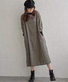 【エルビーシー/LBC】のリブ使いワンピース 大人の最旬トレンドファッション＆コーディネート founy(ファウニー) ファッション Fashion レディースファッション Fashion for Women ワンピース Dresses ストライプ Stripe, Striped Pattern 無地 Plain, Solid Color thumbnail チャコール|ID: prp329100004974372 ipo3291000000037293529