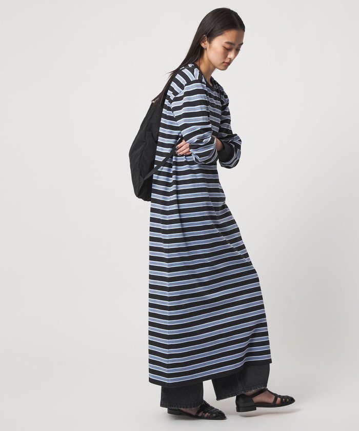 【シテン/CITEN】のCITEN ロゴボーダーワンピース インテリア・キッズ・メンズ・レディースファッション・服の通販 founy(ファウニー) https://founy.com/ ファッション Fashion レディースファッション Fashion for Women ワンピース Dresses カットソー Cut and Sewn Top シューズ Shoes, Footwear スニーカー Sneakers, Trainers フィット Fit, Slim Fit フラット Flat, Flat Shoes リラックス Relax, Relaxed Fit ロング Long, Long-Length |ID: prp329100004974389 ipo3291000000037293587