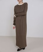 【セレクトモカ/SELECT MOCA】のカットリブレイヤードヘンリーネックワンピース ブラウン-800|ID: prp329100004974401 ipo3291000000037293630
