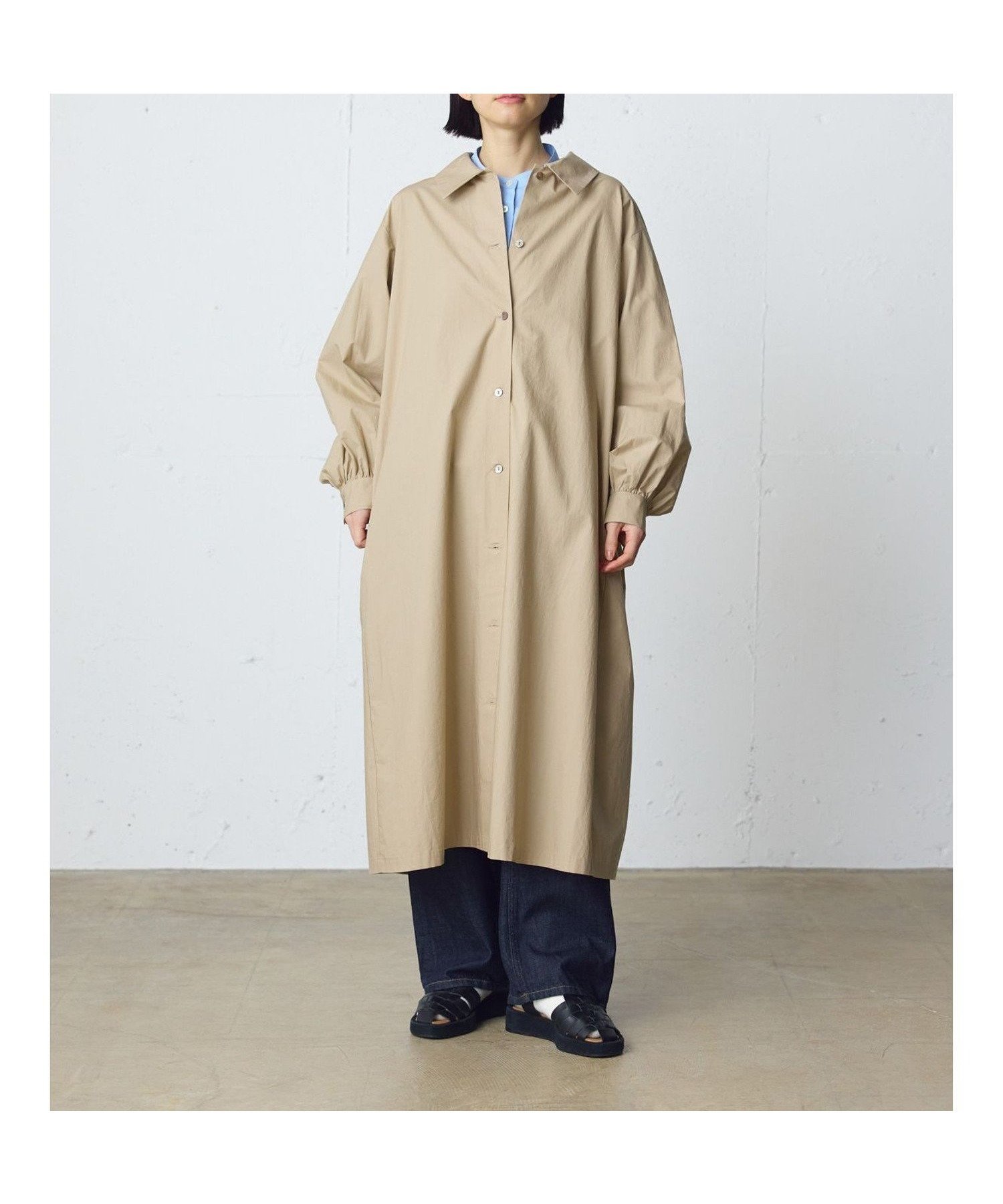 【マーコート/MARcourt】のMidiUmi コートワンピース 大人の最旬トレンドファッション＆コーディネート founy(ファウニー) 　ファッション　Fashion　レディースファッション　Fashion for Women　アウター　Coat / Outerwear Collection　コート・ロングコート・ピーコート　Long Coats, Peacoats & More　ギャザー　Gathered, Ruffled　タイプライター　Typewriter Fabric, Crisp Cotton　フロント　Front, Front Design　ポケット　Pocket, Pocket Detail　レギュラー　Regular, Standard Fit　無地　Plain, Solid Color　長袖　Long Sleeve, Full Sleeve　 other-1|ID: prp329100004974405 ipo3291000000037293641