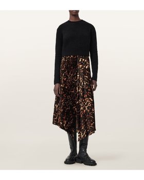 【オールセインツ/ALLSAINTS】のJAX PARDUS DRESS 大人の最旬トレンドファッション＆コーディネート founy(ファウニー) ファッション Fashion レディースファッション Fashion for Women ワンピース Dresses フォーマル・パーティードレス・結婚式用ドレス Elegant & Casual Dresses なめらか Smooth, Silky Texture クラシック Classic, Timeless Style セットアップ Set-Up, Coordinated Outfit ドレス Dress, One-Piece プリント Print, Printed Pattern ベーシック Basic, Essential 無地 Plain, Solid Color |ID:prp329100004974424