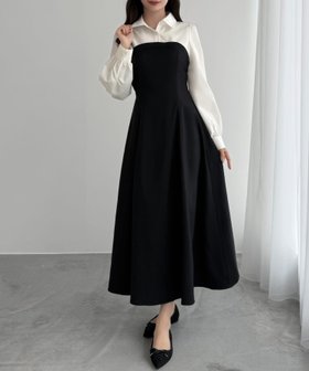 【ジュノア/JUNOAH】のシャツドッキングフレアワンピース 大人の最旬トレンドファッション＆コーディネート founy(ファウニー) ファッション Fashion レディースファッション Fashion for Women ワンピース Dresses |ID:prp329100004974469