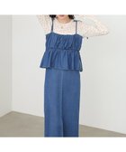 【バブ ブージュルード/Bab Bou Jeloud】の【低身長向けサイズあり】デニムペプラムギャザーキャミワンピース BLUE|ID: prp329100004974478 ipo3291000000037293887