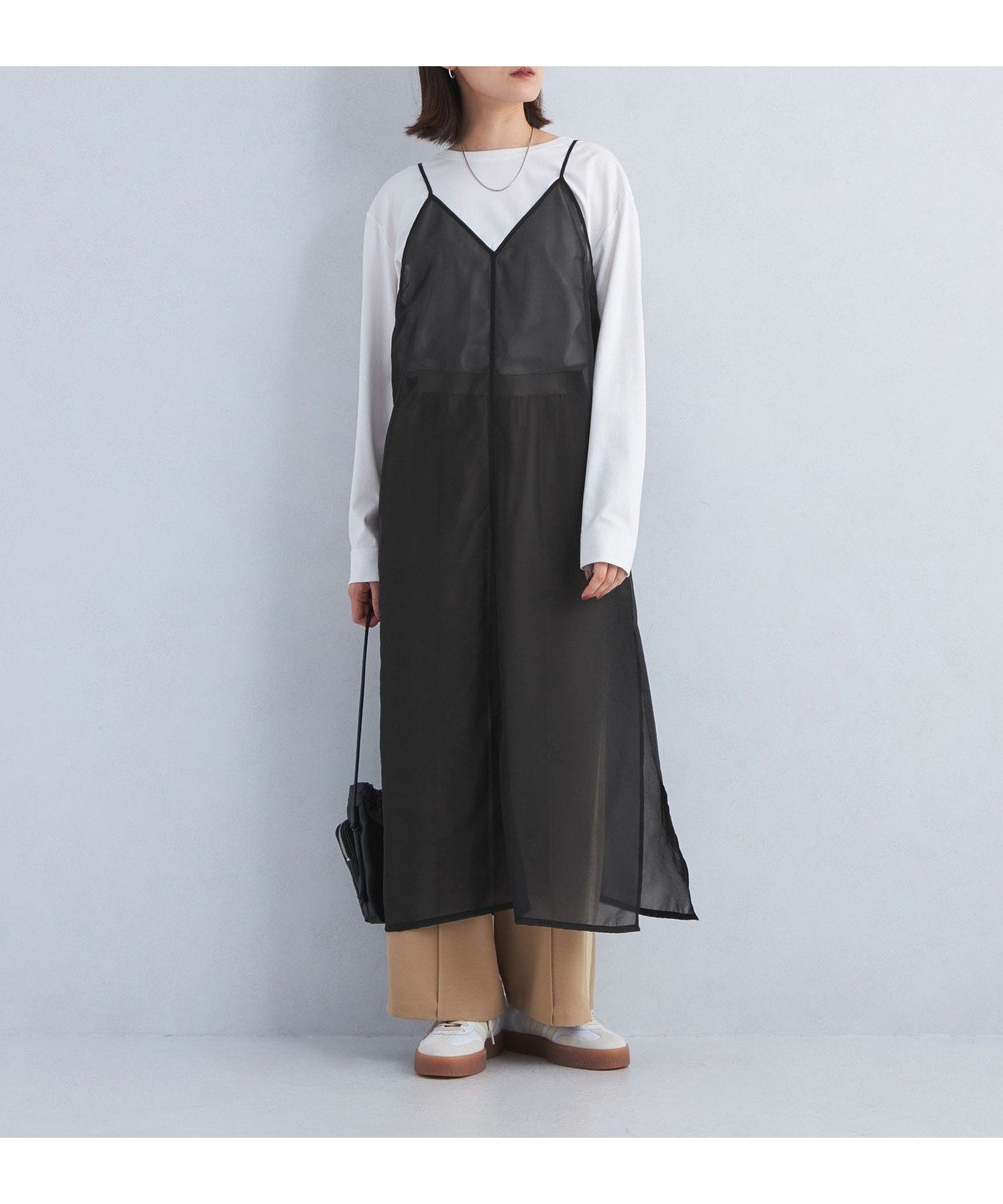 【ユナイテッドアローズ/UNITED ARROWS】のシアー キャミソール ワンピース インテリア・キッズ・メンズ・レディースファッション・服の通販 founy(ファウニー) 　ファッション　Fashion　レディースファッション　Fashion for Women　ワンピース　Dresses　インナー　Innerwear　春　Spring　秋　Autumn　カットソー　Cut and Sewn Top　カーディガン　Cardigan, Knitwear　キャミソール　Camisole, Spaghetti Strap Top　シアー　Sheer, See-Through　ジャケット　Jacket, Outerwear　ロング　Long, Long-Length　冬　Winter / This Winter　アウトレット　Outlet / Clearance　おすすめ　Recommended / Our Picks　夏　Summer　エレガント 上品　Elegant　BLACK|ID: prp329100004974488 ipo3291000000037293915
