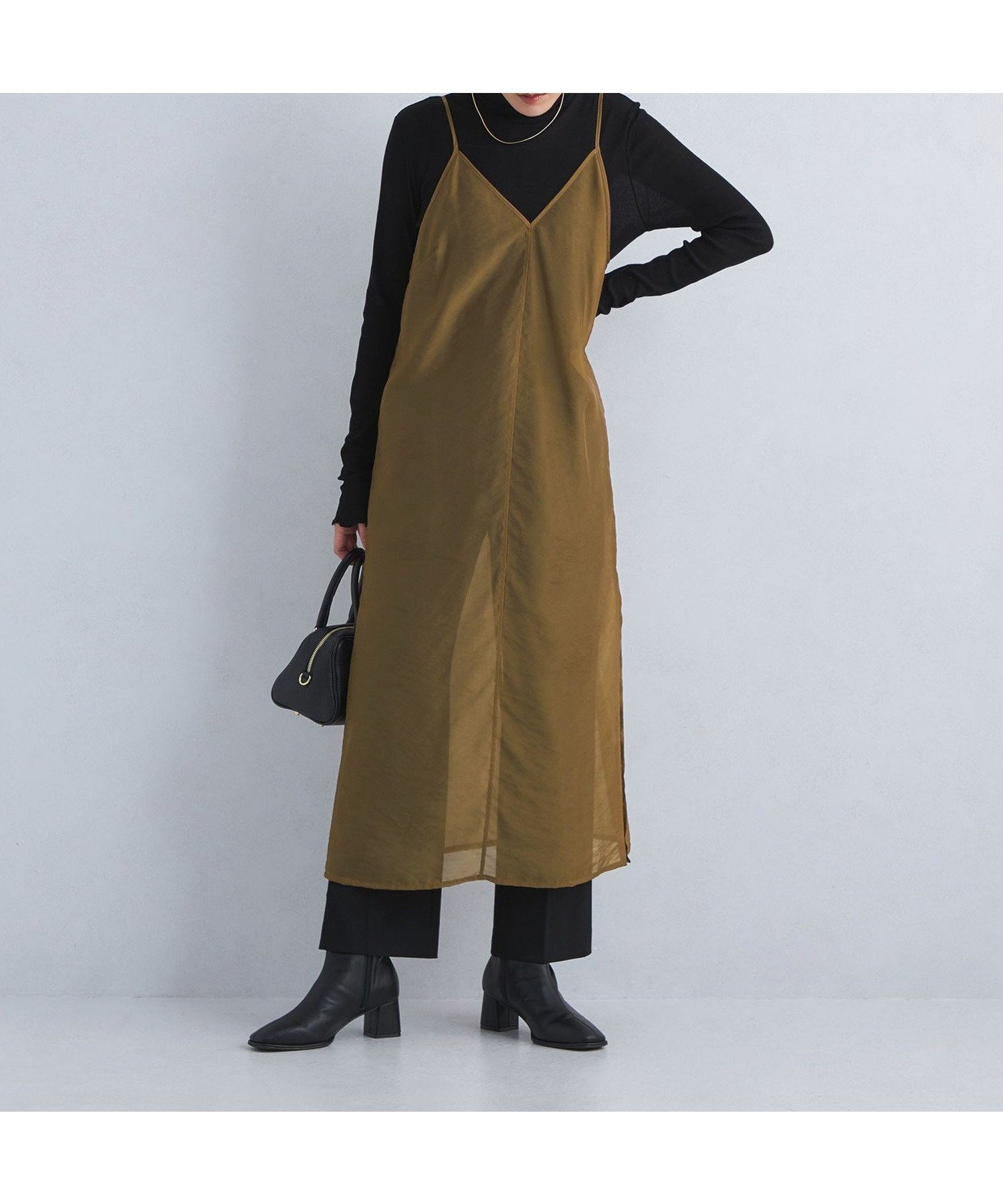 【ユナイテッドアローズ/UNITED ARROWS】のシアー キャミソール ワンピース インテリア・キッズ・メンズ・レディースファッション・服の通販 founy(ファウニー) 　ファッション　Fashion　レディースファッション　Fashion for Women　ワンピース　Dresses　インナー　Innerwear　春　Spring　秋　Autumn　カットソー　Cut and Sewn Top　カーディガン　Cardigan, Knitwear　キャミソール　Camisole, Spaghetti Strap Top　シアー　Sheer, See-Through　ジャケット　Jacket, Outerwear　ロング　Long, Long-Length　冬　Winter / This Winter　アウトレット　Outlet / Clearance　おすすめ　Recommended / Our Picks　夏　Summer　エレガント 上品　Elegant　MD.BROWN|ID: prp329100004974488 ipo3291000000037293916