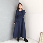 【セシルマクビー/CECIL McBEE】の胸元プリーツワンピース 大人の最旬トレンドファッション＆コーディネート founy(ファウニー) ファッション Fashion レディースファッション Fashion for Women ワンピース Dresses エレガント 上品 Elegant パール Pearl, Pearl Accent フロント Front, Front Design プリーツ Pleats, Pleated ロング Long, Long-Length thumbnail ネイビー|ID: prp329100004974508 ipo3291000000037293989