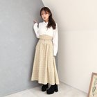 【セシルマクビー/CECIL McBEE】のシャツxチェックコルセットドッキングワンピース ベージュ|ID: prp329100004974512 ipo3291000000037294003
