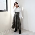 【セシルマクビー/CECIL McBEE】のシャツxチェックコルセットドッキングワンピース ブラック|ID: prp329100004974512 ipo3291000000037294004