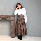 【セシルマクビー/CECIL McBEE】のシャツxチェックコルセットドッキングワンピース モカ|ID: prp329100004974512 ipo3291000000037294005