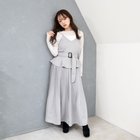 【セシルマクビー/CECIL McBEE】のバイカラーキャミワンピース チュールシャーリングTセット グレー|ID: prp329100004974513 ipo3291000000037294008