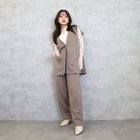 【セシルマクビー/CECIL McBEE】のカットツイルベストxパンツ セットアップ 大人の最旬トレンドファッション＆コーディネート founy(ファウニー) ファッション Fashion レディースファッション Fashion for Women アウター Coat / Outerwear Collection セットアップ Matching Sets レディースパンツ・ボトムス Pants & Trousers / Bottoms セットアップ Set-Up, Coordinated Outfit フレア Flare, Flared エレガント 上品 Elegant 切替 Switching, Contrast Panel thumbnail モカ|ID: prp329100004974516 ipo3291000000037294018