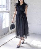 【クリア/clear】のフラワーレースフレアスリーブワンピース BK|ID: prp329100004974538 ipo3291000000037294107