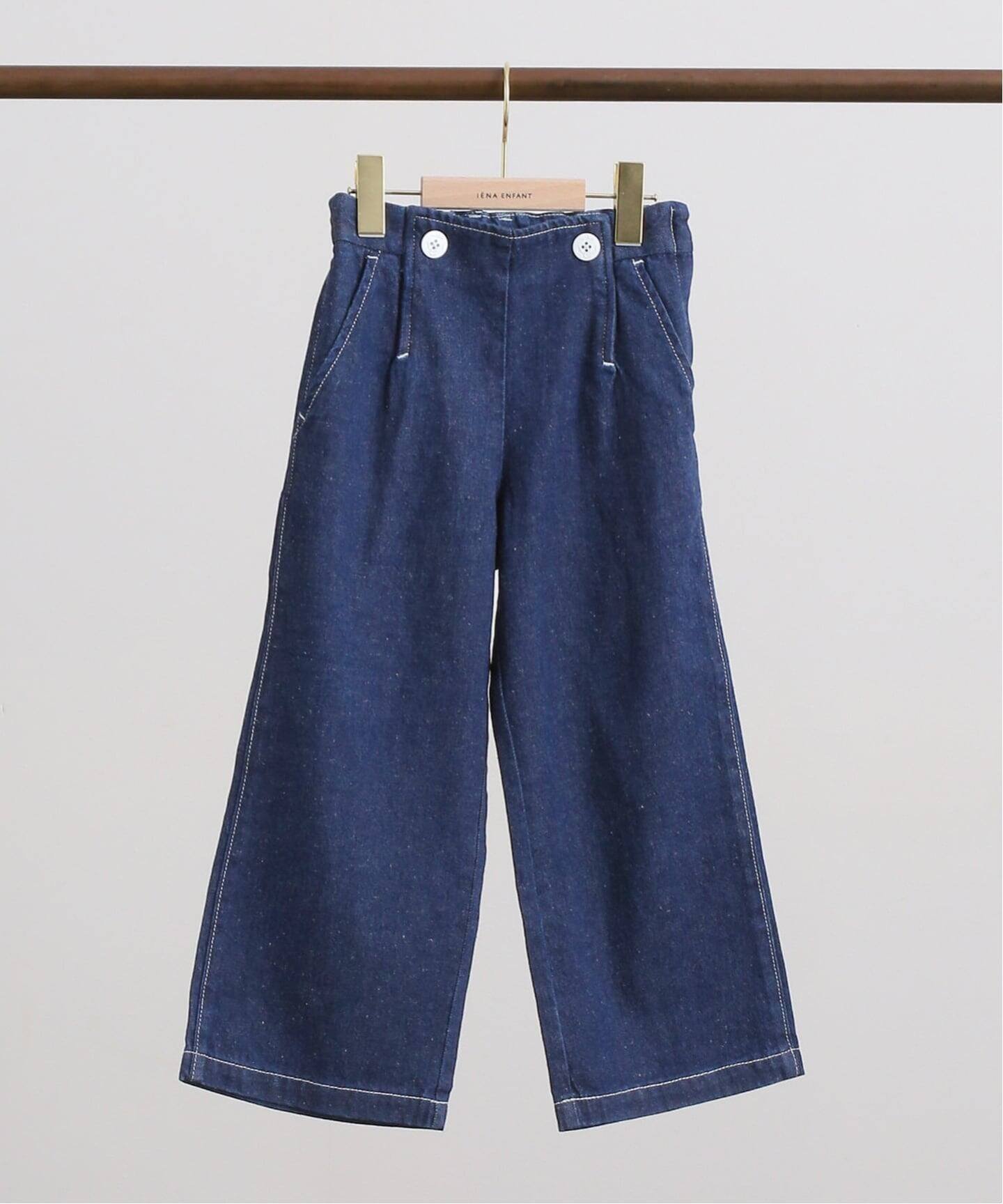 【イエナアンファン/IENA ENFANT / KIDS】の【DAILY DENIM COLLECTION】ストレートデニムパンツ kids インテリア・キッズ・メンズ・レディースファッション・服の通販 founy(ファウニー) 　ファッション　Fashion　キッズファッション　Fashion for Kids　ボトムス　Bottoms　インディゴ　Indigo Denim　スマート　Smart, Elegant　デニム　Denim, Jeans Material　定番　Standard, Basic Item　フロント　Front, Front Design　ポケット　Pocket, Pocket Detail　ワイド　Wide, Wide Fit　ネイビー|ID: prp329100004974580 ipo3291000000037294399