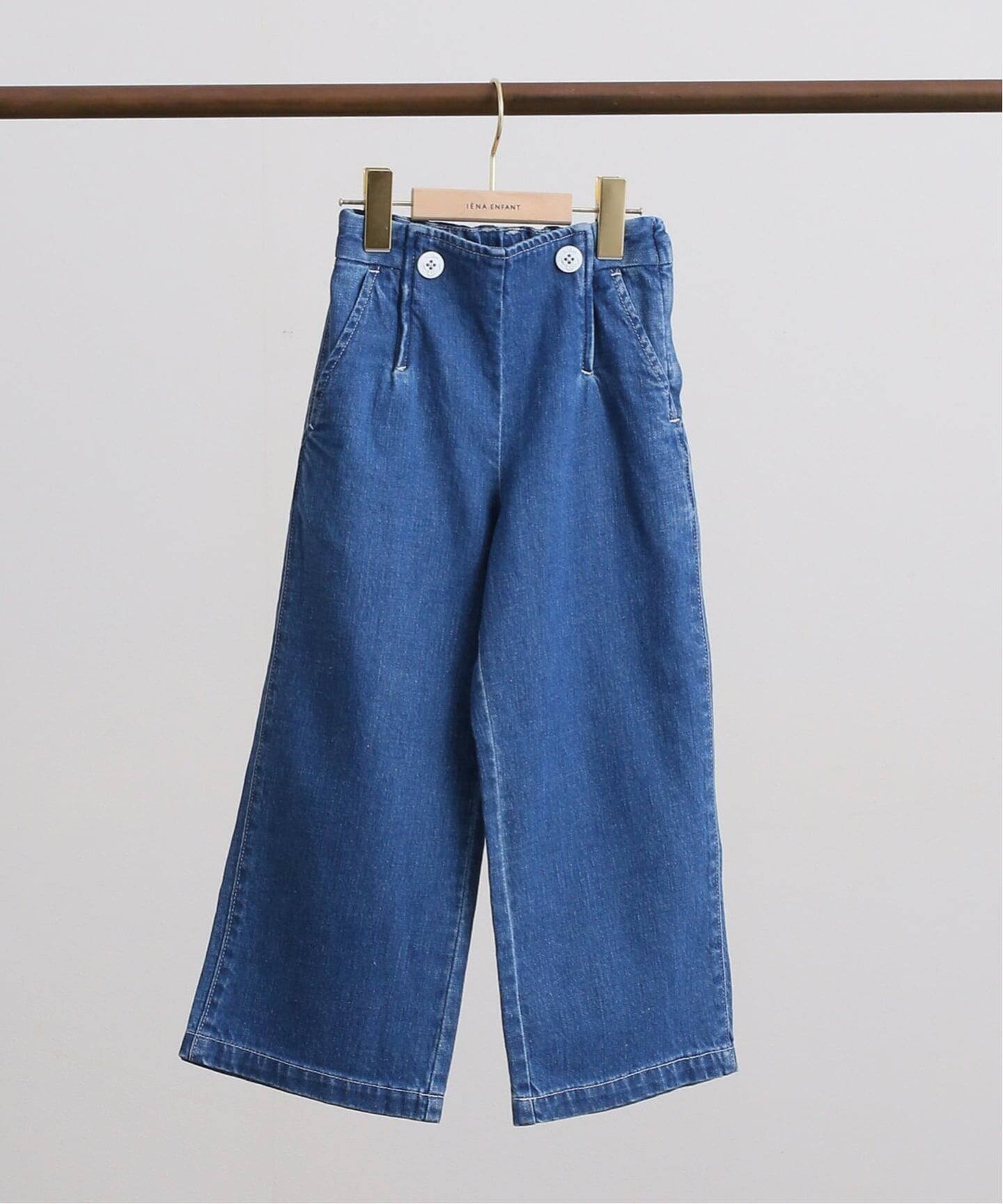 【イエナアンファン/IENA ENFANT / KIDS】の【DAILY DENIM COLLECTION】ストレートデニムパンツ kids インテリア・キッズ・メンズ・レディースファッション・服の通販 founy(ファウニー) 　ファッション　Fashion　キッズファッション　Fashion for Kids　ボトムス　Bottoms　インディゴ　Indigo Denim　スマート　Smart, Elegant　デニム　Denim, Jeans Material　定番　Standard, Basic Item　フロント　Front, Front Design　ポケット　Pocket, Pocket Detail　ワイド　Wide, Wide Fit　ブルー A|ID: prp329100004974580 ipo3291000000037294400