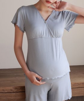 【アイモハ/aimoha / KIDS】のaimoha -select-/マタニティ半袖ルームウェアセット 大人の最旬トレンドファッション＆コーディネート founy(ファウニー) ファッション Fashion キッズファッション Fashion for Kids お家時間・ステイホーム Stay Home / At Home ショート Short, Short Length フェミニン Feminine, Girly リラックス Relax, Relaxed Fit 半袖 Short Sleeve, Half Sleeve |ID:prp329100004974599