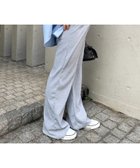 【その他のブランド/Other】の【マタニティ】セルフカットリブストレートパンツ 楽々パンツ ウエストゴムパンツ ライトグレー|ID: prp329100004974621 ipo3291000000037294634