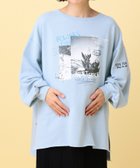 【レプシィム ローリーズファーム/LEPSIM LOWRYS FARM】の【産前・産後対応】マタニティ/フォトプリント刺繍スウェット ブルー80|ID: prp329100004974625 ipo3291000000037294648