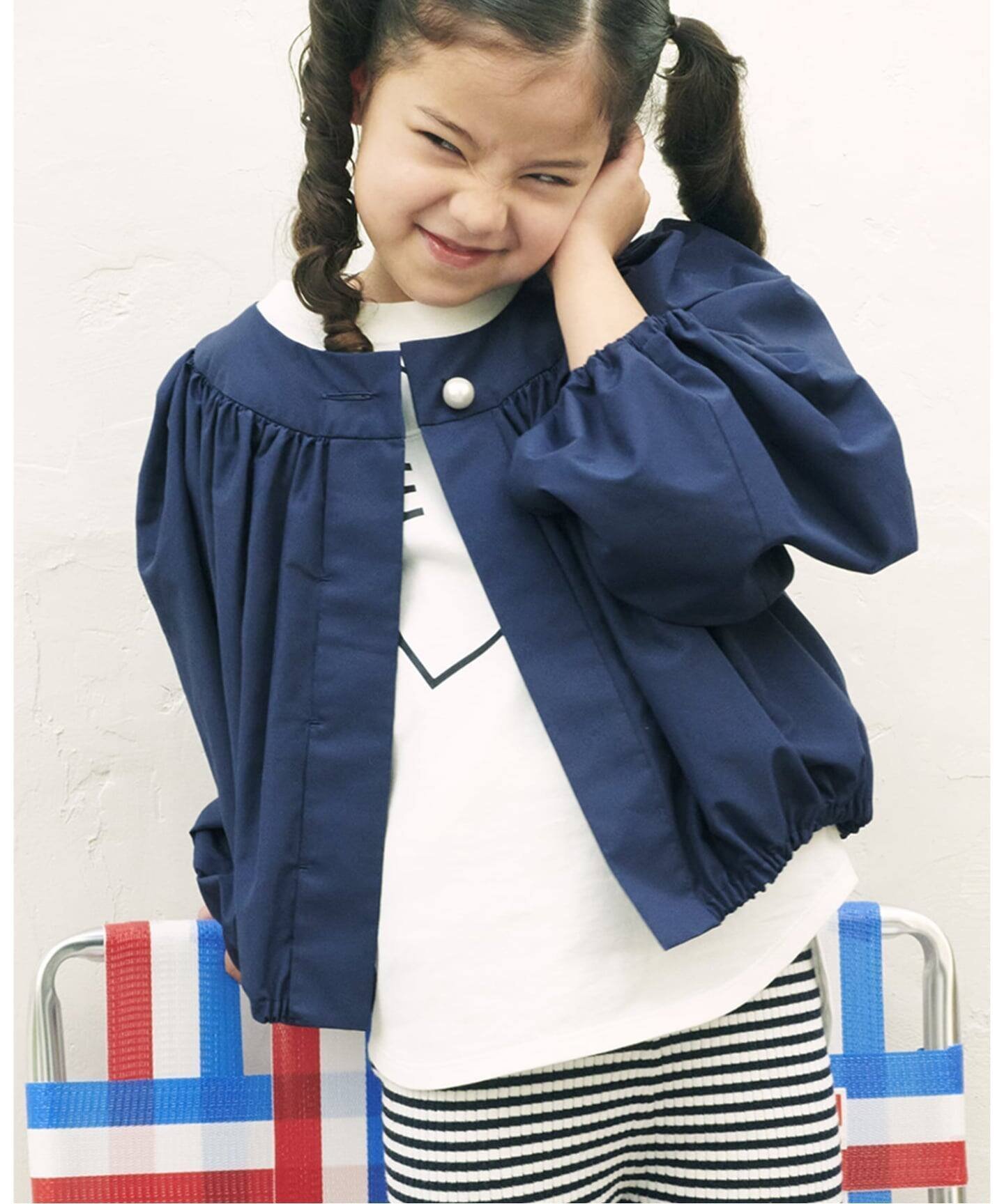 【イエナアンファン/IENA ENFANT / KIDS】の【AMICA・kids/アミカ】別注UVブルゾン baby(1-6y) インテリア・キッズ・メンズ・レディースファッション・服の通販 founy(ファウニー) 　ファッション　Fashion　キッズファッション　Fashion for Kids　ギャザー　Gathered, Ruffled　人気　Popular, Best Seller　バランス　Balance, Style Balance　パール　Pearl, Pearl Accent　ブルゾン　Blouson, Bomber Jacket　ボレロ　Bolero, Short Cardigan　別注　Limited Edition, Custom Order　日傘　Parasol, UV Umbrella　おすすめ　Recommended / Our Picks　ギフト プレゼント　Gift / Present　ネイビー|ID: prp329100004974641 ipo3291000000037294718