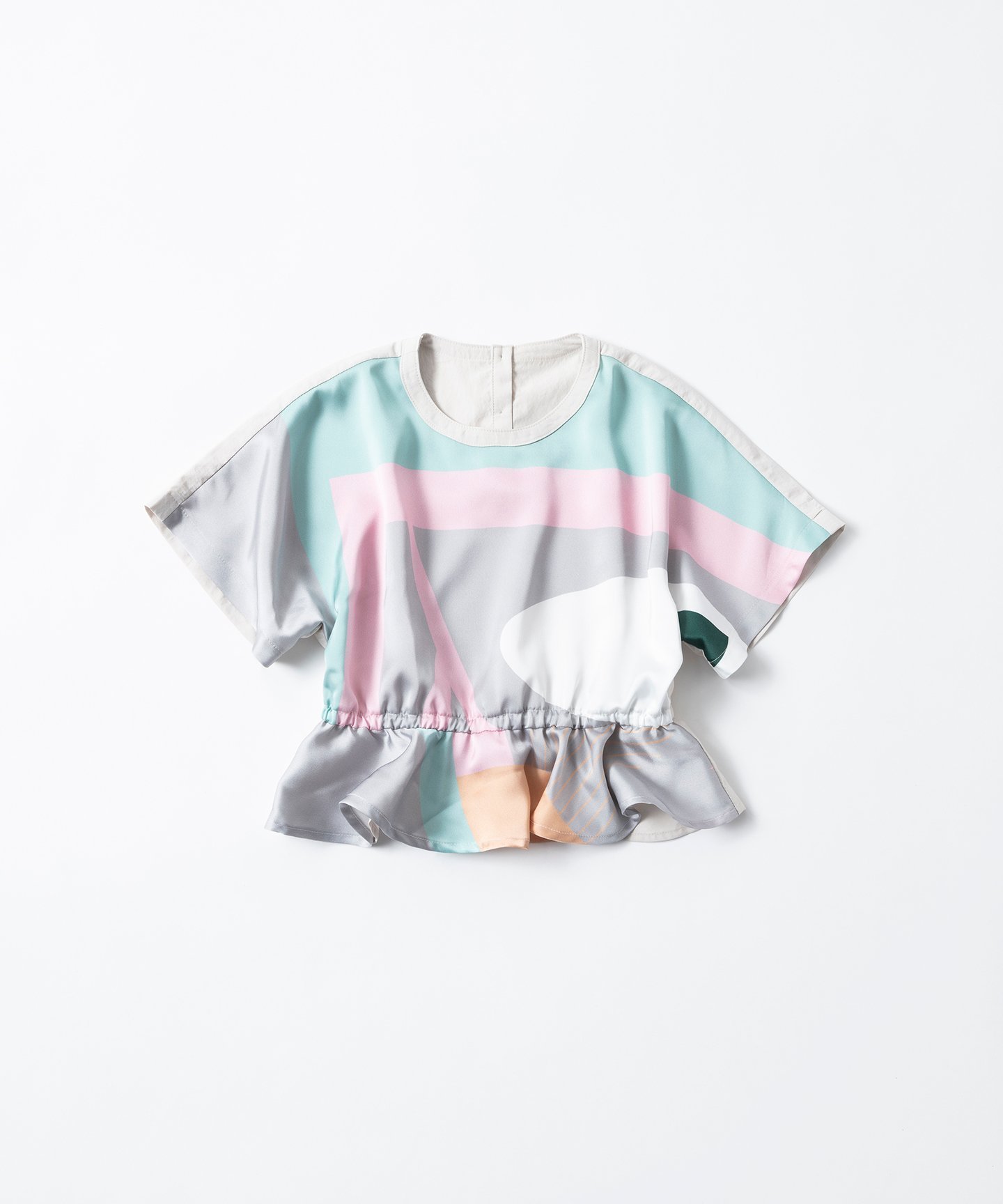 【トリコテ/Tricote / KIDS】のSILHOUETTE SCARF T-SHIRT インテリア・キッズ・メンズ・レディースファッション・服の通販 founy(ファウニー) 　ファッション　Fashion　キッズファッション　Fashion for Kids　ギャザー　Gathered, Ruffled　シンプル　Simple, Minimal　スカーフ　Scarf, Neckwear　エレガント 上品　Elegant　82BEIGE|ID: prp329100004974677 ipo3291000000037294851