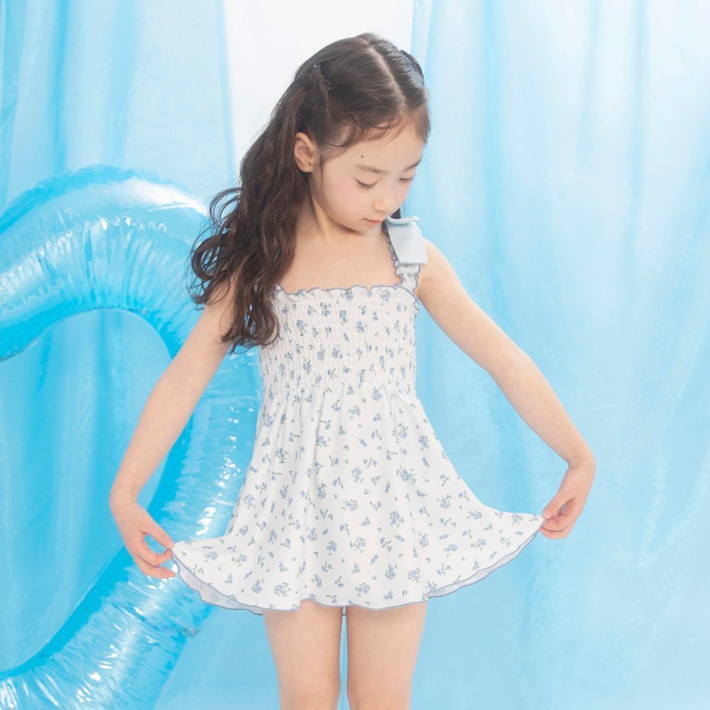 【ブランシェス/branshes / KIDS】の【水着 / SWIM】肩リボンワンピース インテリア・キッズ・メンズ・レディースファッション・服の通販 founy(ファウニー) 　ファッション　Fashion　キッズファッション　Fashion for Kids　ガーリー　Girly, Feminine Style　シフォン　Chiffon, Lightweight Fabric　シャーリング　Shirring, Ruched　リボン　Ribbon, Bow　夏　Summer　水着　Swimsuit, Swimwear　アイボリー|ID: prp329100004974698 ipo3291000000037294927