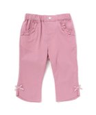 【ベベ オンライン ストア/BEBE ONLINE STORE / KIDS】の裾フレア7分丈ストレッチツイルパンツ(80~130cm) 大人の最旬トレンドファッション＆コーディネート founy(ファウニー) ファッション Fashion キッズファッション Fashion for Kids ボトムス Bottoms 春 Spring ガーリー Girly, Feminine Style コレクション Collection, Seasonal Line スリット Slit, Slit Detail バスケット Basket, Basket Bag フリル Frill, Ruffle フレア Flare, Flared フレンチ French, French Style ポケット Pocket, Pocket Detail リボン Ribbon, Bow S/S・春夏 SS, Spring/Summer, Warm Season 夏 Summer エレガント 上品 Elegant 2026年 2026 2026春夏・S/S Spring/Summer 2026 SS26 thumbnail ピンク|ID: prp329100004974702 ipo3291000000037294976
