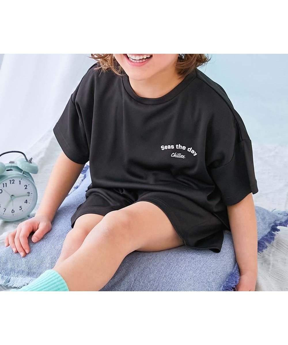 【デビロック/devirock / KIDS】の【涼感 サラッとメッシュ】ワンマイルにもおすすめ 着丈が選べるパジャマ 26SS インテリア・キッズ・メンズ・レディースファッション・服の通販 founy(ファウニー) 　ファッション　Fashion　キッズファッション　Fashion for Kids　カラフル　Colorful Design　シンプル　Simple, Minimal　ストレッチ　Stretch, Stretchy Fabric　セットアップ　Set-Up, Coordinated Outfit　パジャマ　Pajamas, Sleepwear　メッシュ　Mesh, Net Fabric　おすすめ　Recommended / Our Picks　夏　Summer　2026年　2026　2026春夏・S/S　Spring/Summer 2026 SS26　001-ショート-ブラック|ID: prp329100004974703 ipo3291000000037294990