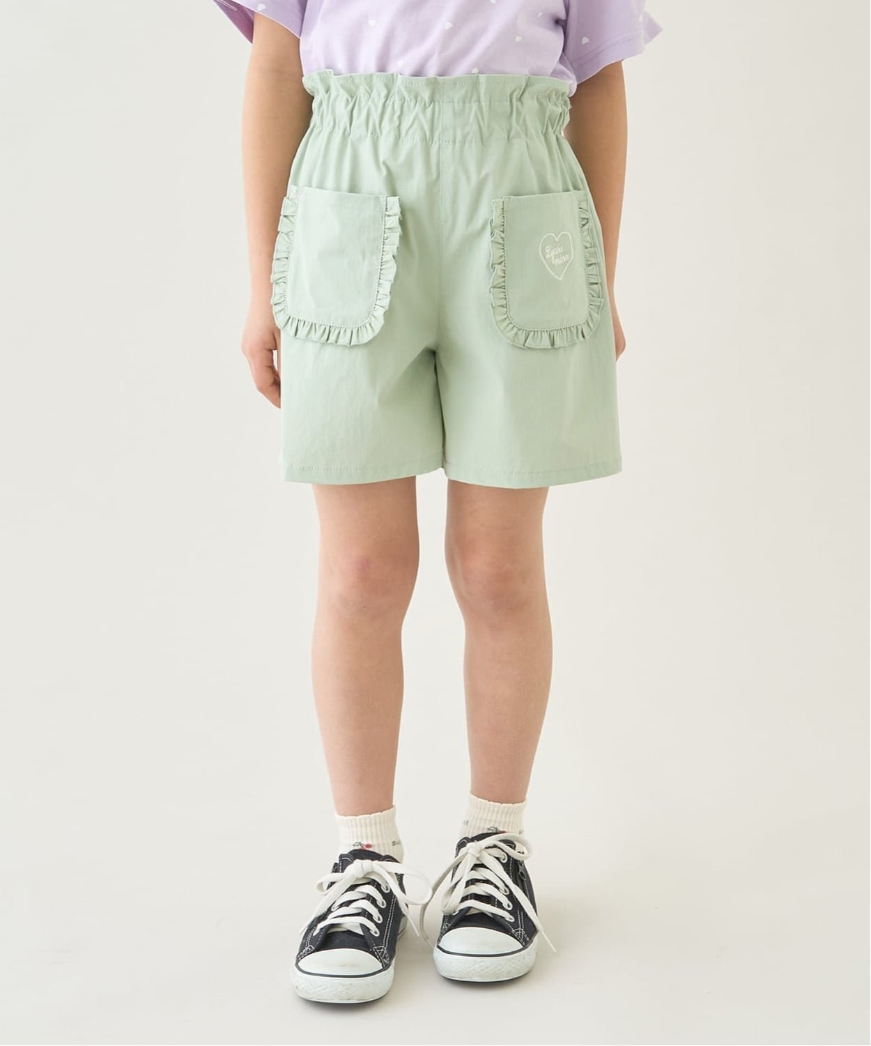 【ナルミヤ オンライン/NARUMIYA ONELINE / KIDS】の【水陸両用】【街でも海でも】フリルポケット付きショートパンツ インテリア・キッズ・メンズ・レディースファッション・服の通販 founy(ファウニー) 　ファッション　Fashion　キッズファッション　Fashion for Kids　ボトムス　Bottoms　ショート　Short, Short Length　スニーカー　Sneakers, Trainers　フリル　Frill, Ruffle　ポケット　Pocket, Pocket Detail　ラベンダー　Lavender　ミント|ID: prp329100004974704 ipo3291000000037295003