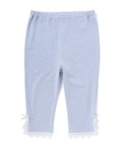 【ベベ オンライン ストア/BEBE ONLINE STORE / KIDS】の裾レース付き6分丈レギンス(80~130cm) 大人の最旬トレンドファッション＆コーディネート founy(ファウニー) ファッション Fashion キッズファッション Fashion for Kids 春 Spring コレクション Collection, Seasonal Line スリット Slit, Slit Detail チェック Check, Plaid, Tartan チュニック Tunic, Long Top フレンチ French, French Style ベーシック Basic, Essential モチーフ Motif, Design Theme リゾート Resort, Vacation Style リボン Ribbon, Bow レギンス Leggings, Stretch Pants レース Lace, Lace Fabric S/S・春夏 SS, Spring/Summer, Warm Season 夏 Summer エレガント 上品 Elegant 2026年 2026 2026春夏・S/S Spring/Summer 2026 SS26 thumbnail ブルー|ID: prp329100004974705 ipo3291000000037295007