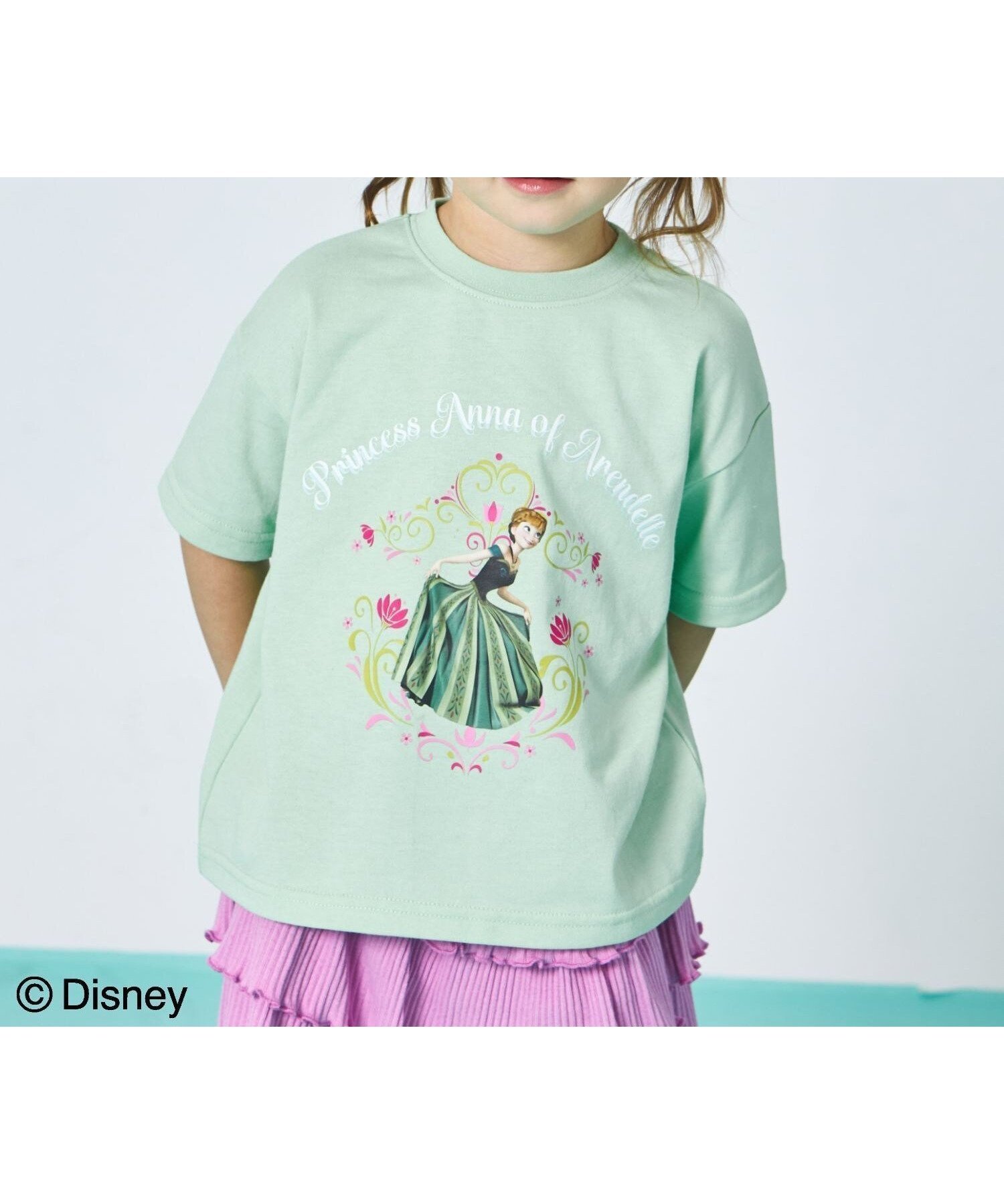 【ペアマノン/pairmanon / KIDS】の【アナと雪の女王】ガールズ アソートデザイン 半袖Tシャツ インテリア・キッズ・メンズ・レディースファッション・服の通販 founy(ファウニー) 　ファッション　Fashion　キッズファッション　Fashion for Kids　おすすめ　Recommended / Our Picks　モチーフ　Motif, Design Theme　半袖　Short Sleeve, Half Sleeve　グリーン70|ID: prp329100004974709 ipo3291000000037295031